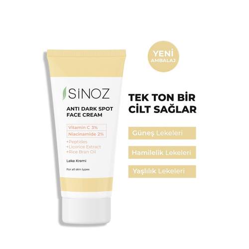 Sinoz %3 C Vitaminli Koyu Leke Karşıtı Ton Eşitleyici 40 ml Krem Sinoz %3 C Vitaminli Koyu Leke Karşıtı Ton Eşitleyici 40 ml Krem